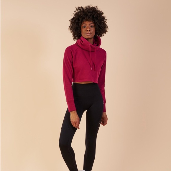 gymshark slouch cropped hoodie